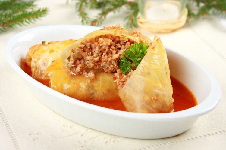 Relleno de trigo sarraceno magro para golubtsy