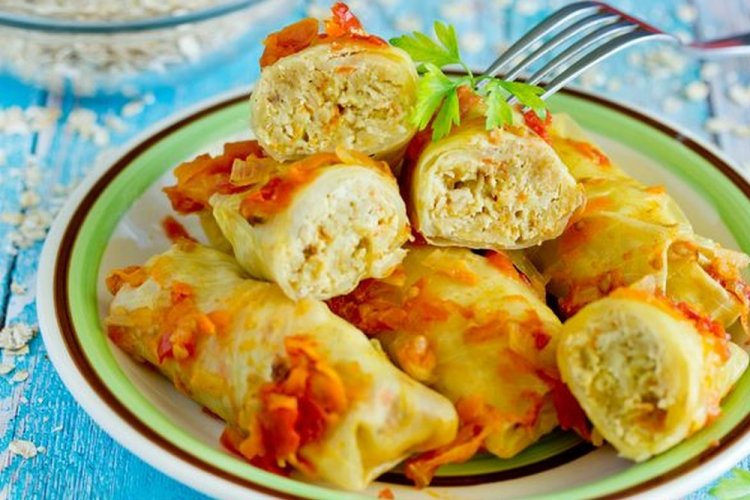 Relleno con pollo y avena