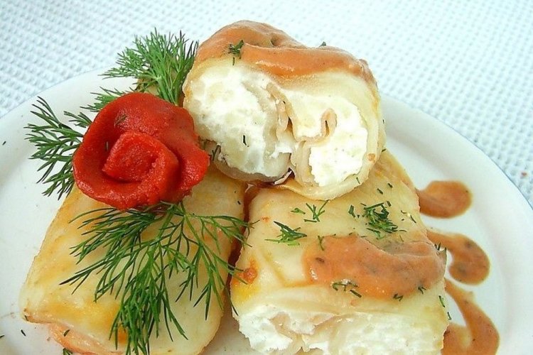Relleno de requesón para golubtsy