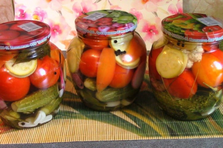 Vegetable Assortment with Zucchini for Winter