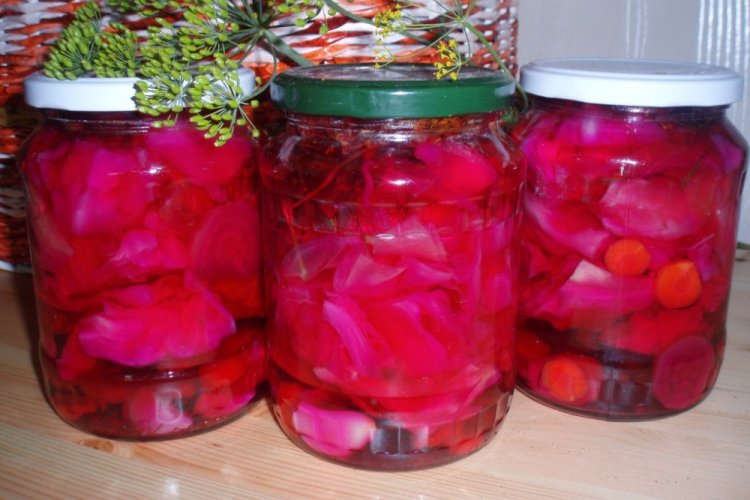 Vegetable Assortment with Beets for Winter