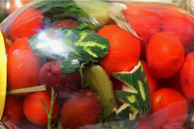 Vegetable Assortment with Plums for Winter