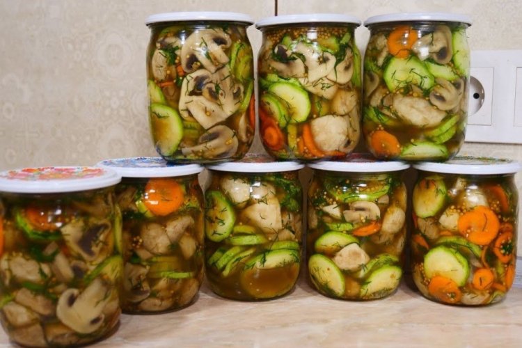 Vegetable Assortment with Mushrooms for Winter