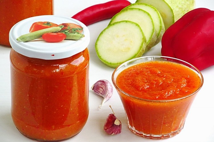 Zucchini Adjika Without Sterilization