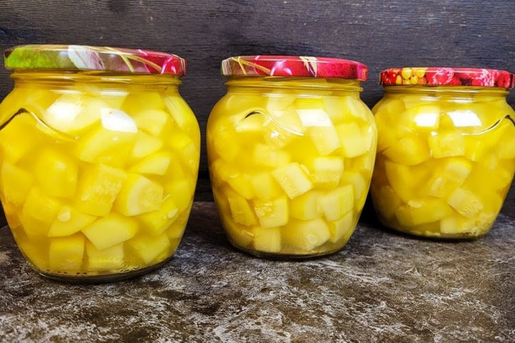 Zucchini Like Pineapple for Winter Without Sterilization