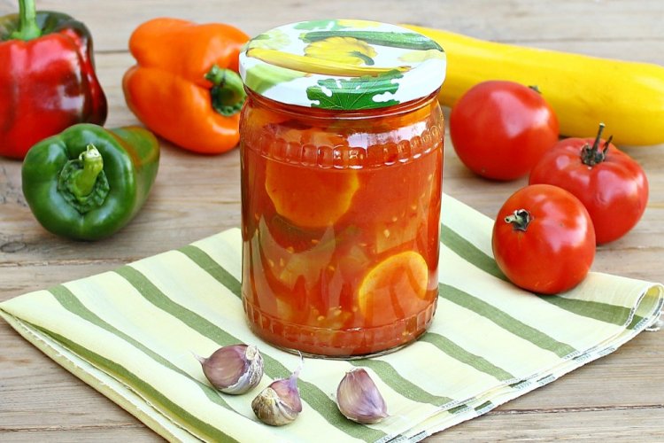 Zucchini Lecho Without Sterilization