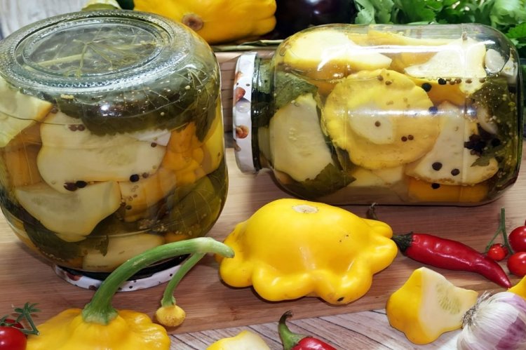Pattypan Squash with Citric Acid Without Sterilization