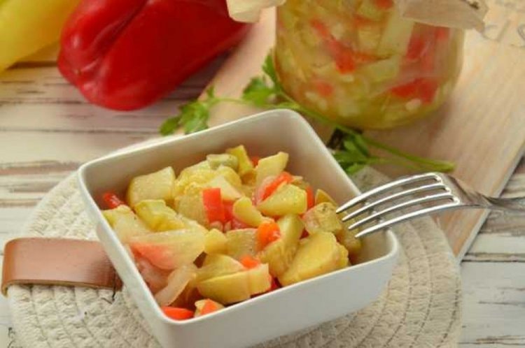 Pattypan Squash with Bell Pepper Without Sterilization