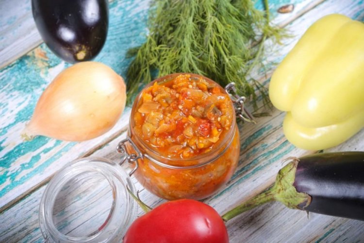 Bell Pepper Adjika with Eggplant