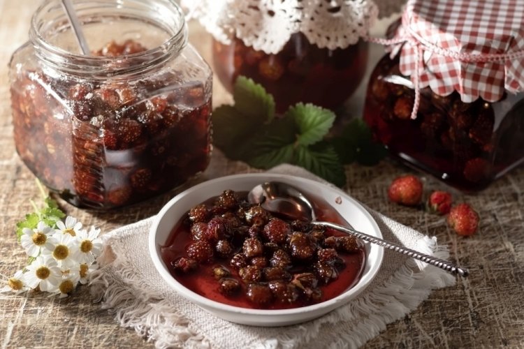 Wild Strawberry and Rhubarb Jam