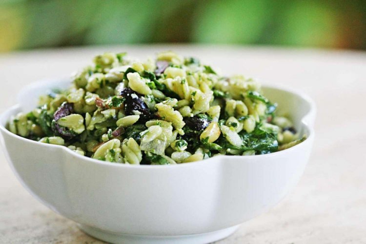 Orzo Pasta with Spinach