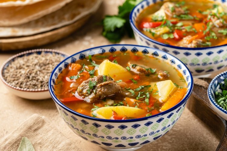 Shurpa with Orzo Pasta