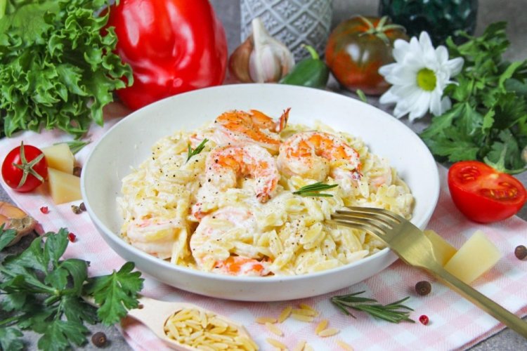 Orzo Pasta with Shrimp