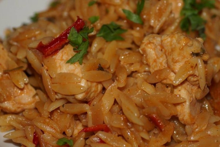 Chicken with Orzo Pasta in the Oven