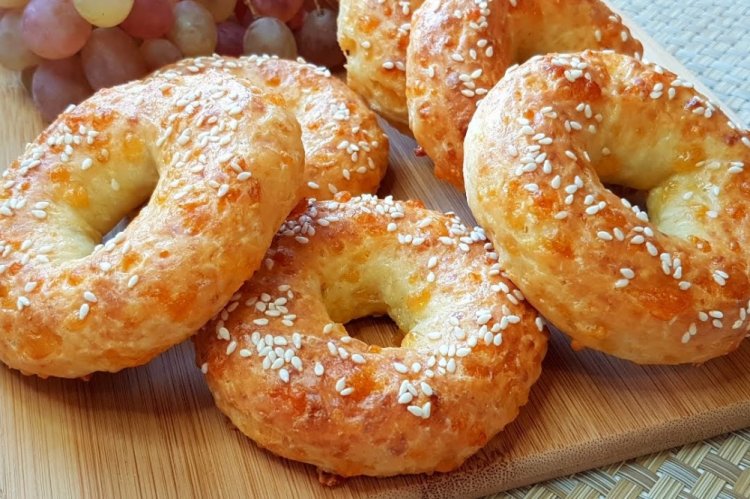 Bagels de requesón con queso