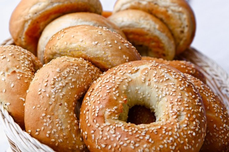 Bagels de requesón con yogur griego
