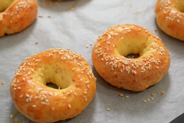 Bagels de requesón con harina de maíz