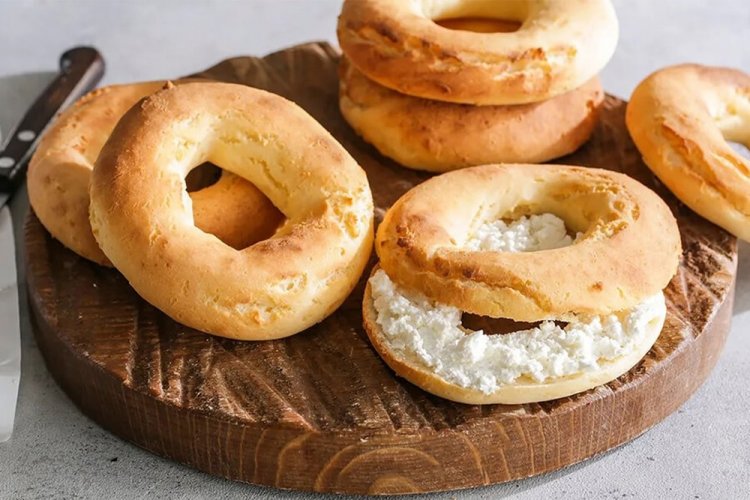 Bagels de requesón con azúcar de vainilla