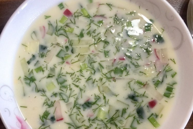 Healthy Okroshka with Whey