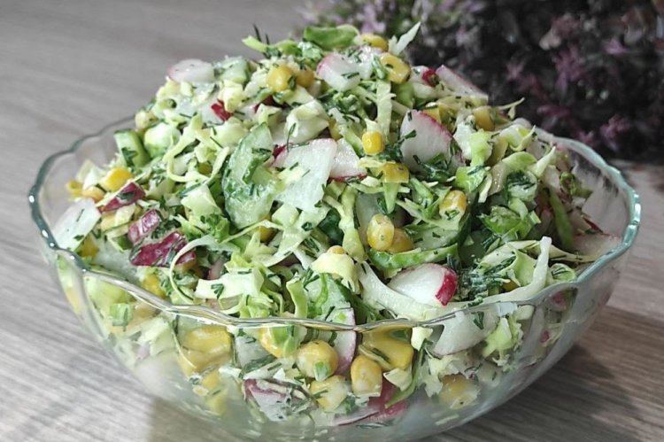 Radish, Egg, and Cabbage Salad