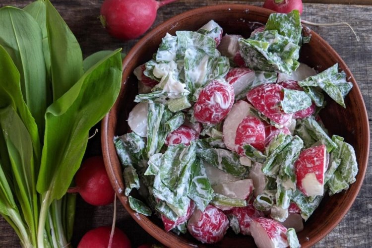 Radish, Wild Garlic, and Egg Salad