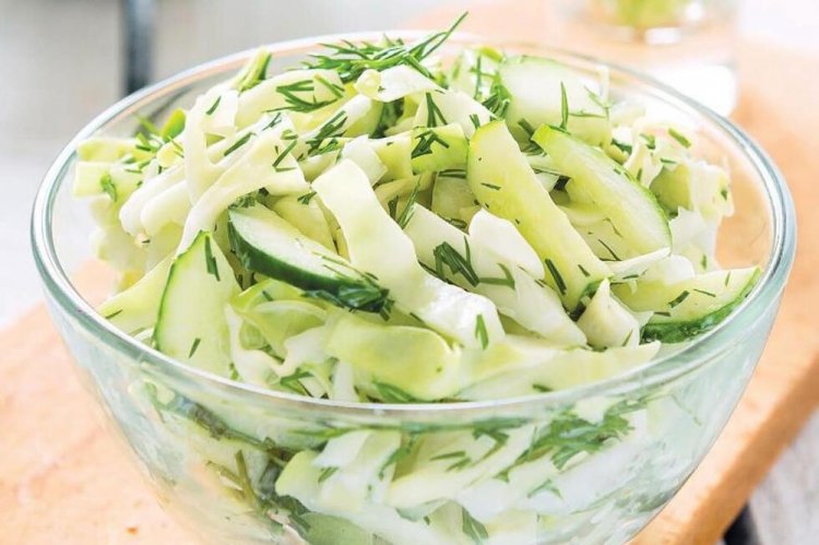 Cabbage, Cucumber, and Apple Salad