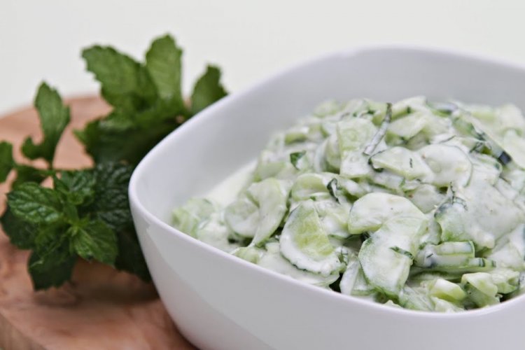 Cabbage, Cucumber, and Mint Salad