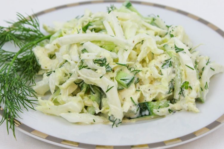 Cabbage, Cucumber, and Egg Salad