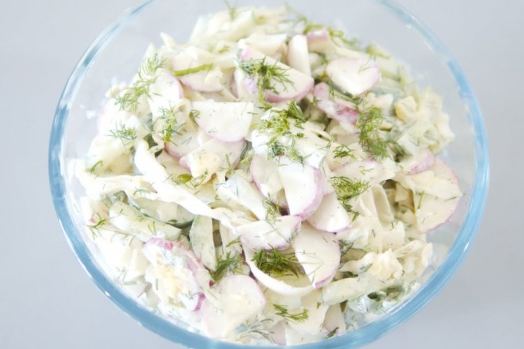 Cabbage, Cucumber, and Radish Salad