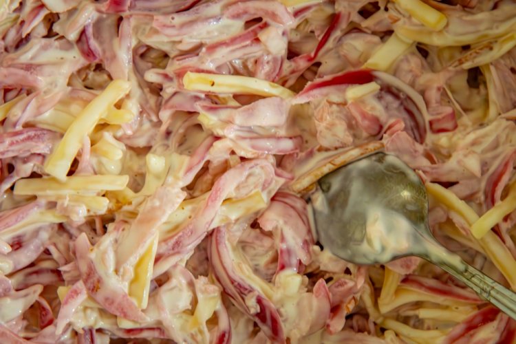 Bavarian Salad with Ham and Cheese