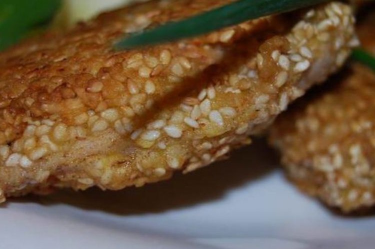 Turkey Medallions in Sesame Seeds