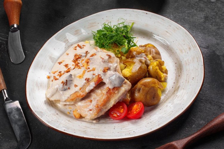 Turkey Medallions in Mustard Marinade