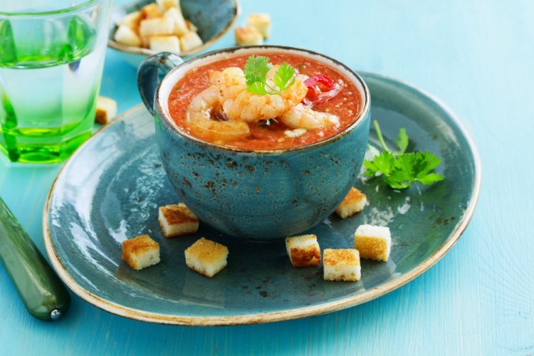 Gazpacho with Shrimp