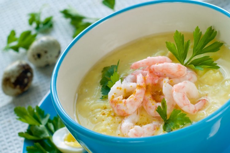 Cheesy Shrimp and Rice Soup