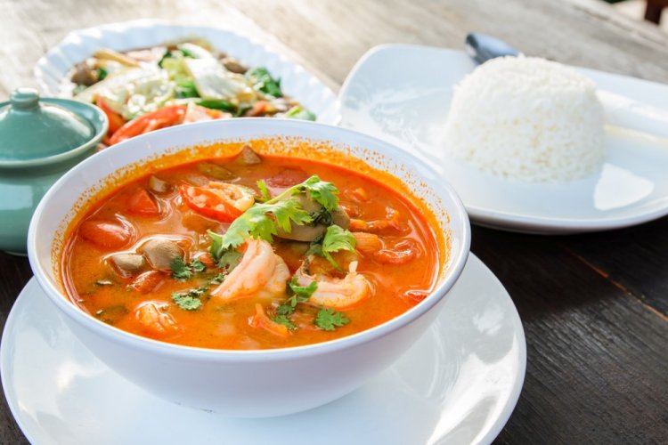 Thai Shrimp and Chicken Soup