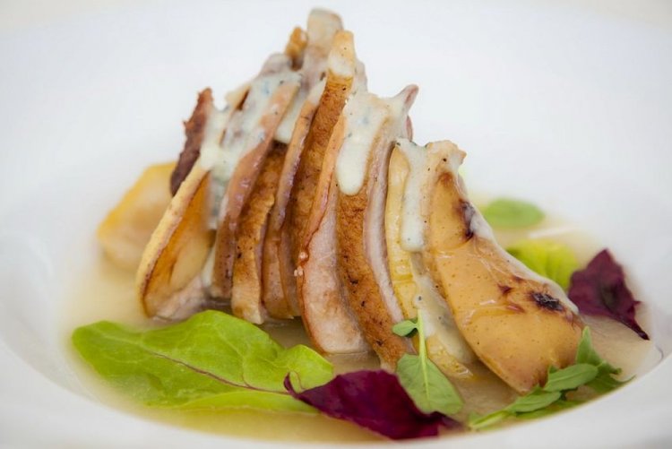 Duck Medallions with Pear