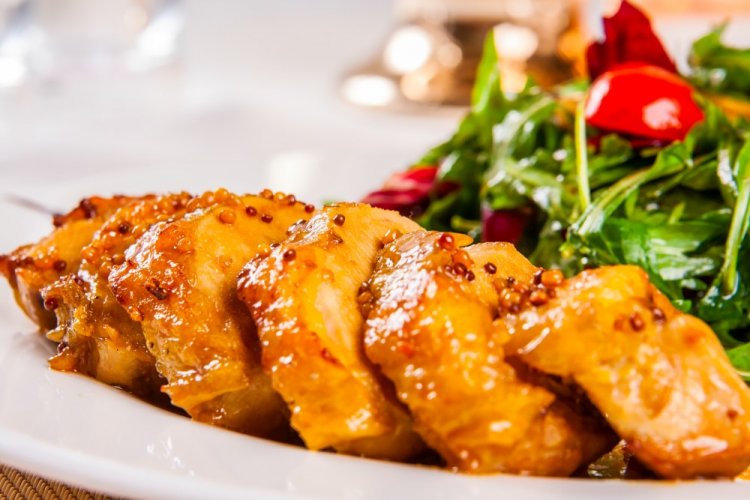 Duck Medallions in Honey-Mustard Marinade