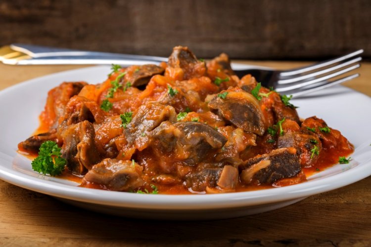 Pork Heart Goulash