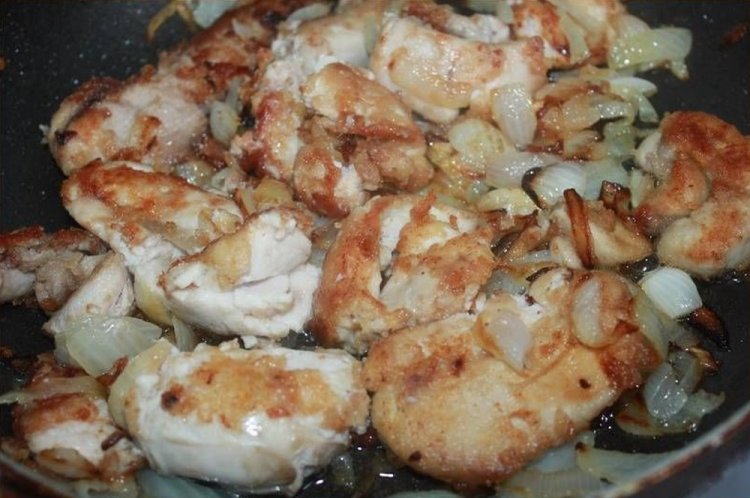 Fried Fish Roe with Onions