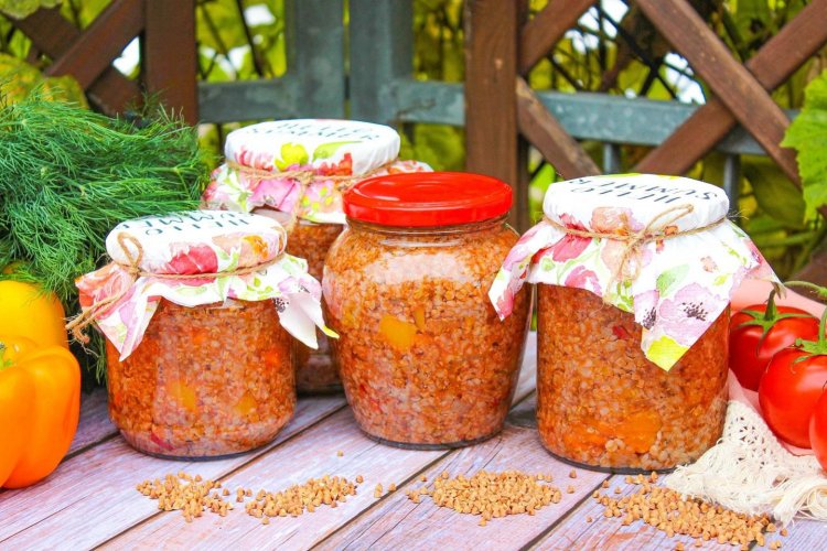 Buckwheat Soup for Winter in Jars