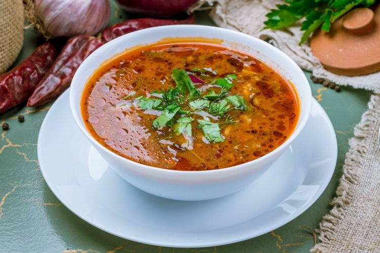 Kharcho Soup with Carrots for Winter