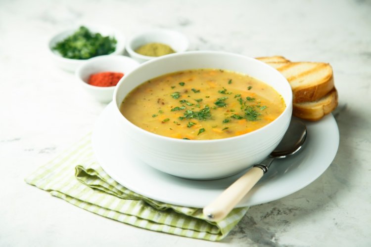 Pea Soup with Celery for Winter