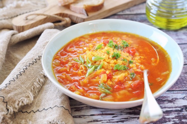 Pea Soup with Tomato Paste for Winter