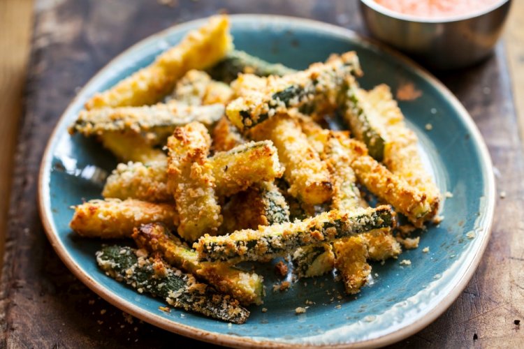 Baked Vegetables in Breading
