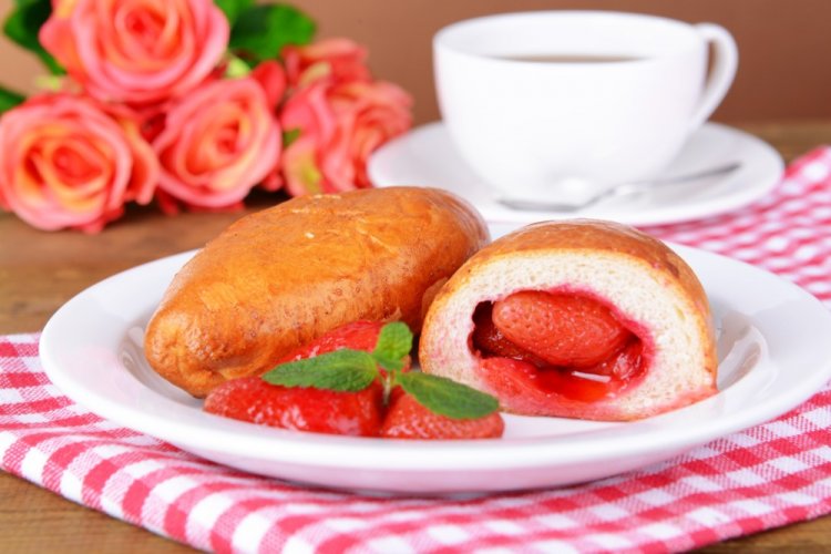 Strawberry Pies in the Oven