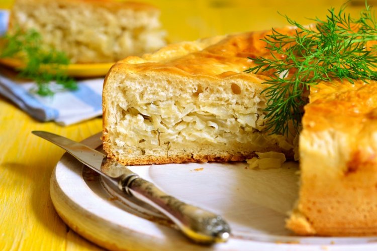 Pour-Over Cabbage Pie with Kefir