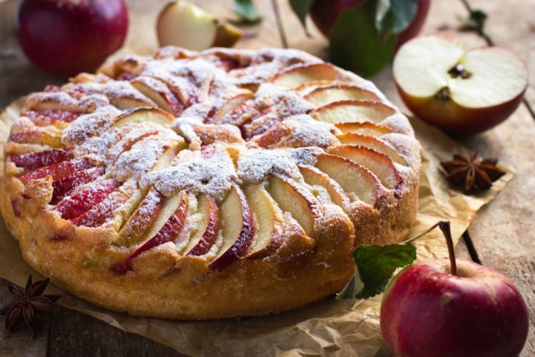 Apple Cake with Kefir