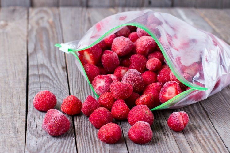 Vacuum-Sealed Frozen Strawberries for Winter