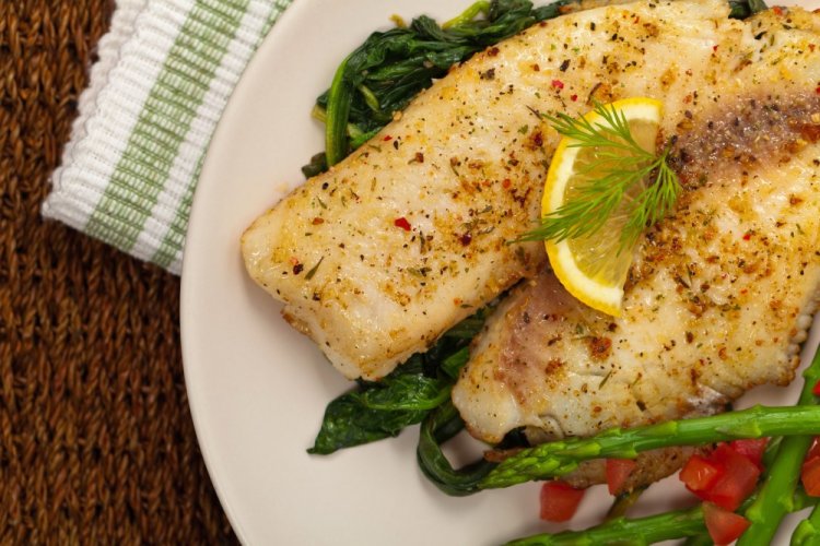 Baked Pollock with Spices in an Air Fryer