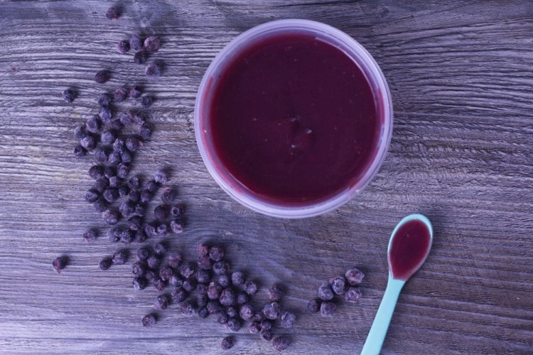 Frozen Blueberry Puree for Winter
